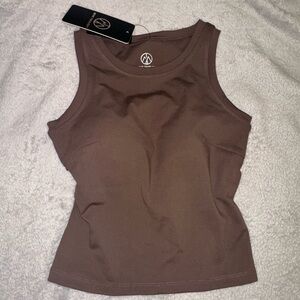 Move Theology Workout Brown Tank Top